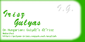 irisz gulyas business card